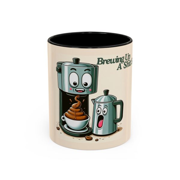 "Brewing Up A Sh*t Storm" Cartoon Coffee Mug